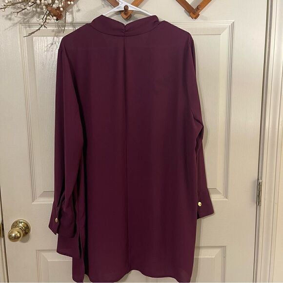 2pc Bundle V-Neck Long Sleeve Tunic Top  Rayon size 1X oversized - Picture 4 of 12